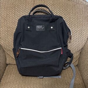 Black Convertible Canvas Rucksack/Backpack